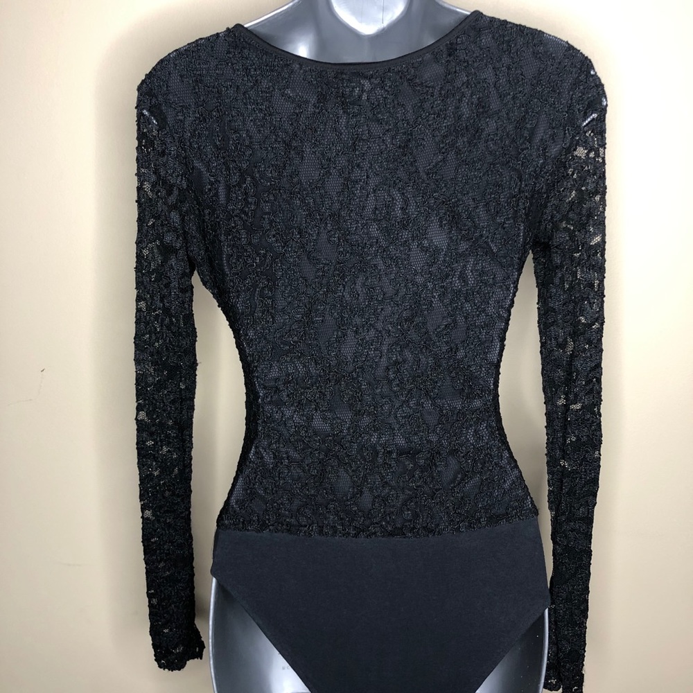 SOLD!! Ann Taylor Black Lace Bodysuit - Picture 4 of 4